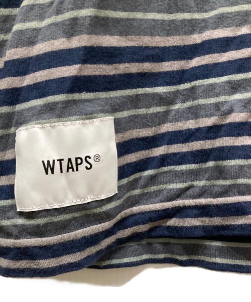WTAPS（ダブルタップス）WTAPS (ダブルタップス) ボーダーロングTシャツ　BDY 01/LS/COTTON.TEXTILE.WUT グレー サイズ:SIZE 3の古着・服飾アイテム