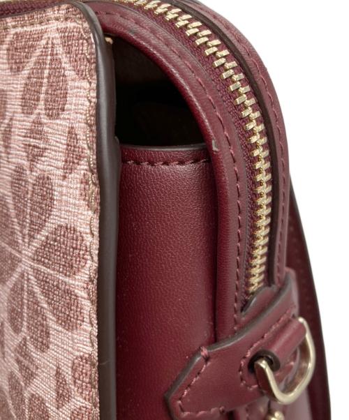 Kate Spade（ケイトスペード）Kate Spade (ケイトスペード) フラワー コーテッド キャンバス ミディアム サッチェル ピンクの古着・服飾アイテム