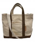 BETTER THAN GOODベターザングッド）の古着「TRIO POUCH w/TOTE BAG」｜ブラウン×アイボリー