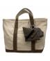 better than good (ベターザングッド) TRIO POUCH w/TOTE BAG ブラウン×アイボリー：8000円
