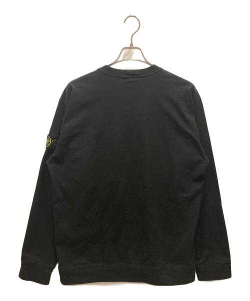 STONE ISLAND（ストーンアイランド）STONE ISLAND (ストーンアイランド) ガーメントダイ スウェット ブラック サイズ:SIZE Lの古着・服飾アイテム