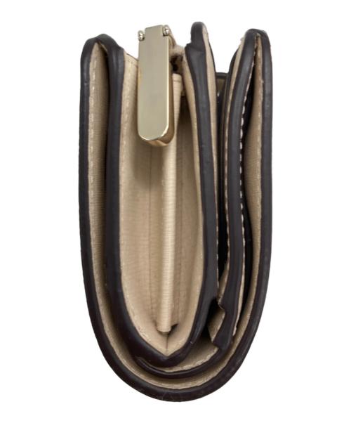 Kate Spade（ケイトスペード）Kate Spade (ケイトスペード) フラワー コーテッド キャンバス コンパクト ウォレット ベージュの古着・服飾アイテム