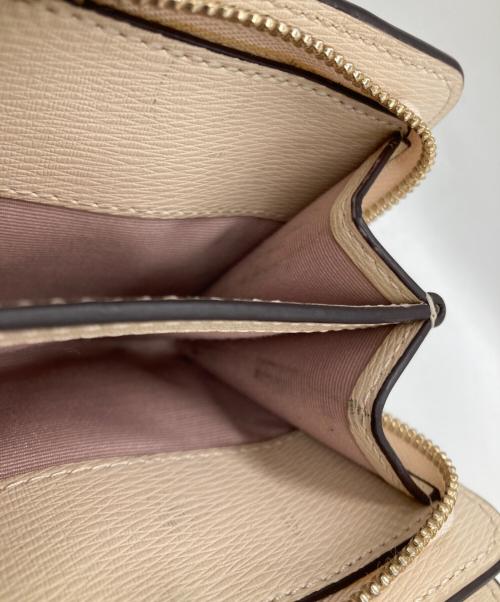 Kate Spade（ケイトスペード）Kate Spade (ケイトスペード) フラワー コーテッド キャンバス コンパクト ウォレット ベージュの古着・服飾アイテム