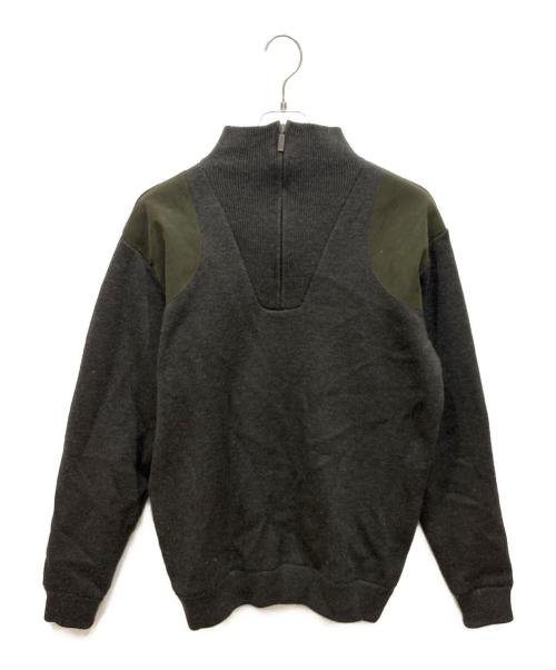 Barbour（バブアー）Barbour (バブアー) ハーフジップエルボーパッチニット オリーブ サイズ:SIZE Mの古着・服飾アイテム