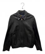 NAUTICA JEANS CO.ノーティカジーンズカンパニ）の古着「レザージャケット」｜ブラック