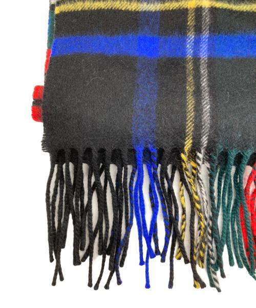 JOHNSTONS OF ELGIN（ジョンストンズオブエルガン）JOHNSTONS OF ELGIN (ジョンストンズオブエルガン) カシミヤマフラー ネイビー×レッドの古着・服飾アイテム