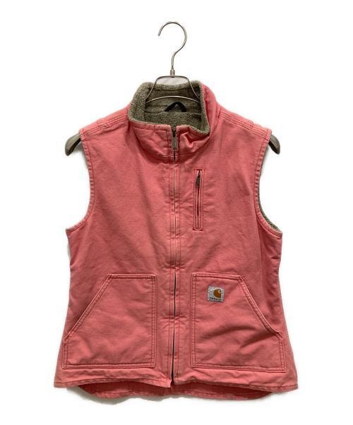 CarHartt（カーハート）CarHartt (カーハート) モックネック ダック ベスト ピンク サイズ:SIZE XSの古着・服飾アイテム