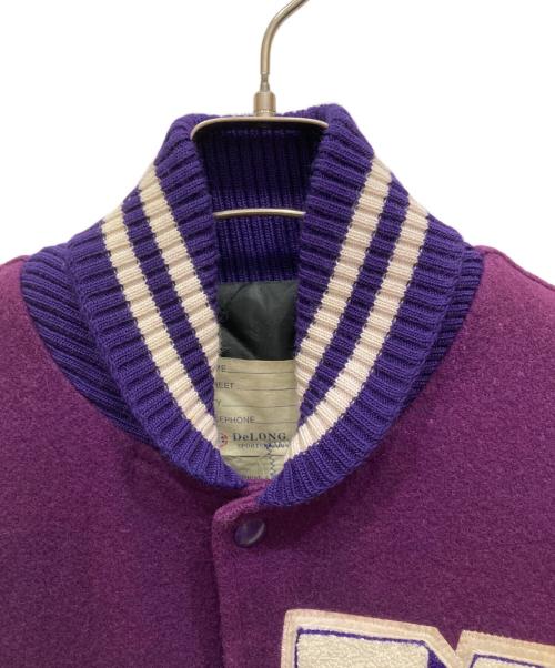 DeLong（デロング）DeLong (デロング) スタジャン パープル×ホワイト サイズ:SIZE 44の古着・服飾アイテム