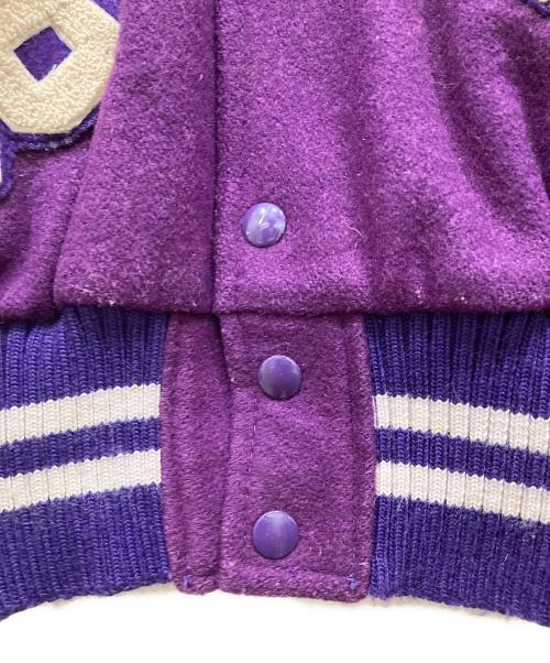 DeLong（デロング）DeLong (デロング) スタジャン パープル×ホワイト サイズ:SIZE 44の古着・服飾アイテム