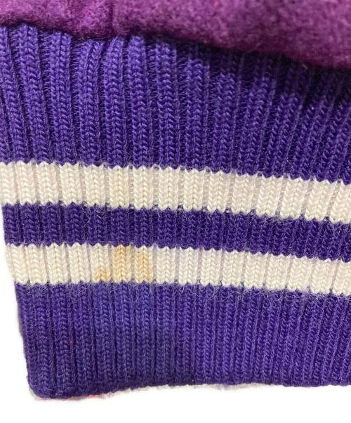 DeLong（デロング）DeLong (デロング) スタジャン パープル×ホワイト サイズ:SIZE 44の古着・服飾アイテム