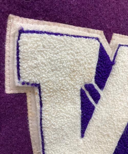 DeLong（デロング）DeLong (デロング) スタジャン パープル×ホワイト サイズ:SIZE 44の古着・服飾アイテム