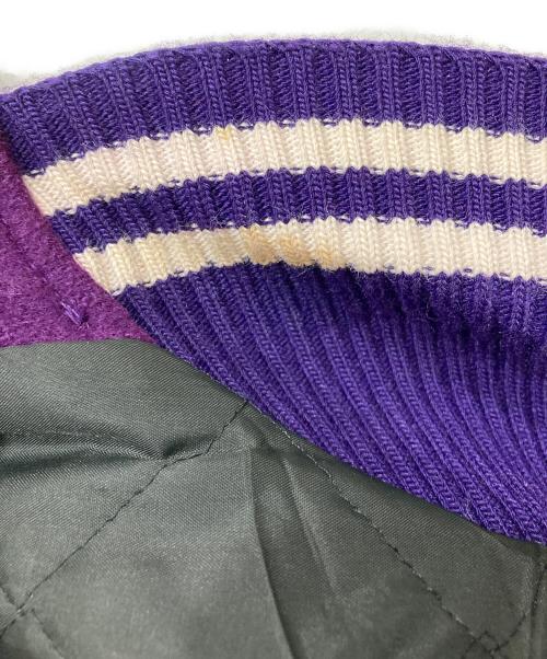 DeLong（デロング）DeLong (デロング) スタジャン パープル×ホワイト サイズ:SIZE 44の古着・服飾アイテム