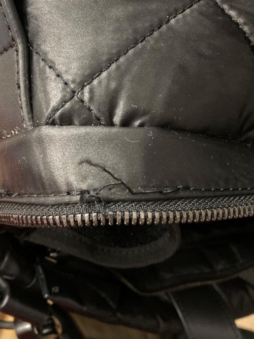 DIESEL（ディーゼル）DIESEL (ディーゼル) キルティング2WAYトートバッグ ブラックの古着・服飾アイテム