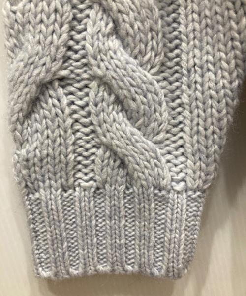 Olu.（オルドット）Olu. (オルドット) フリルレイヤードケーブルニット ブルー サイズ:SIZE 0の古着・服飾アイテム