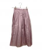SHE TOKYOシートーキョー）の古着「タックシルクスカート」｜ピンク