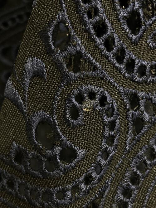 SHE TOKYO（シートーキョー）SHE Tokyo (シートーキョー) レース刺繍フレアスカート ネイビー×ブラック サイズ:SIZE 34の古着・服飾アイテム