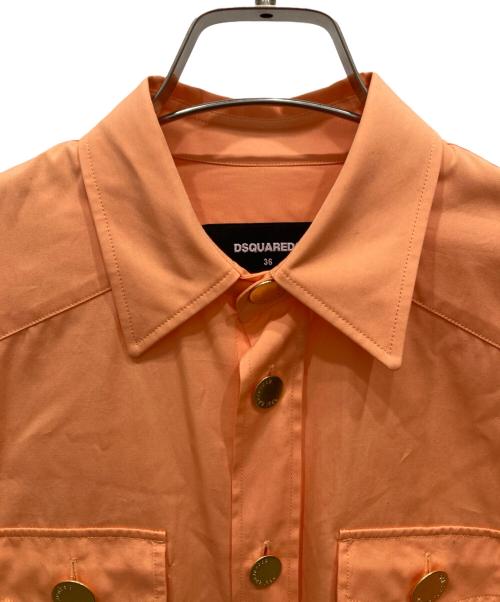 DSQUARED2（ディースクエアード）DSQUARED2 (ディースクエアード) ベルト付きシャツワンピース オレンジ サイズ:SIZE 36の古着・服飾アイテム
