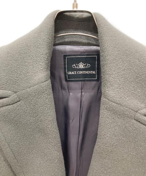 GRACE CONTINENTAL（（グレースコンチネンタル）GRACE CONTINENTAL (（グレースコンチネンタル) ベルテッドリバーコート グレー サイズ:SIZE 34の古着・服飾アイテム
