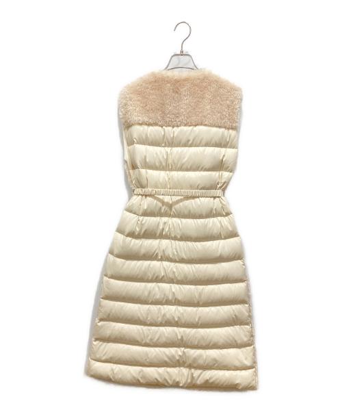 MONCLER（モンクレール）MONCLER (モンクレール) ロングダウンベスト ベージュ サイズ:SIZE 0の古着・服飾アイテム