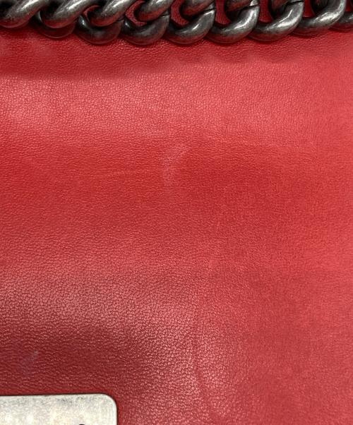 CHANEL（シャネル）CHANEL (シャネル) チェーンショルダーバッグ　ボーイシャネル レッドの古着・服飾アイテム