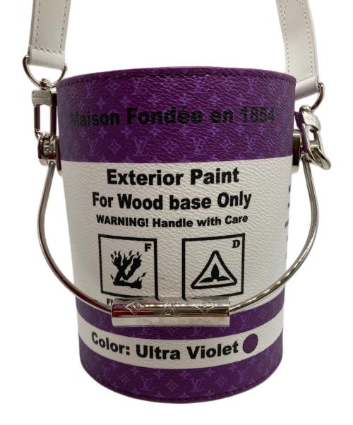 LOUIS VUITTON（ルイ ヴィトン）LOUIS VUITTON (ルイ ヴィトン) ペイントカンバッグ ホワイト×パープルの古着・服飾アイテム