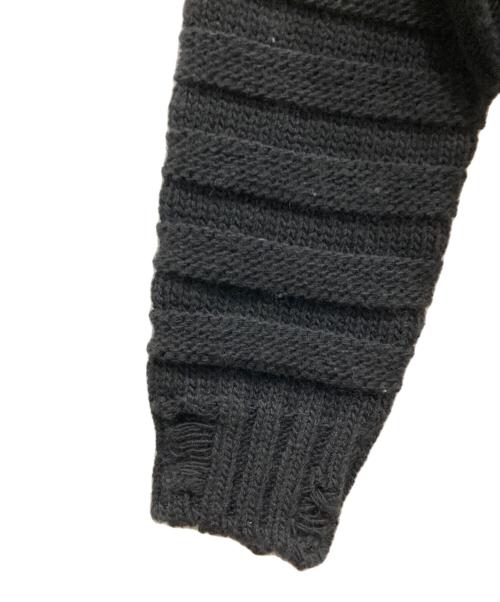 MM6 Maison Margiela（エムエムシックスメゾンマルジェラ）MM6 Maison Margiela (エムエムシックスメゾンマルジェラ) ダメージクロップドニット ブラック サイズ:SIZE XXSの古着・服飾アイテム