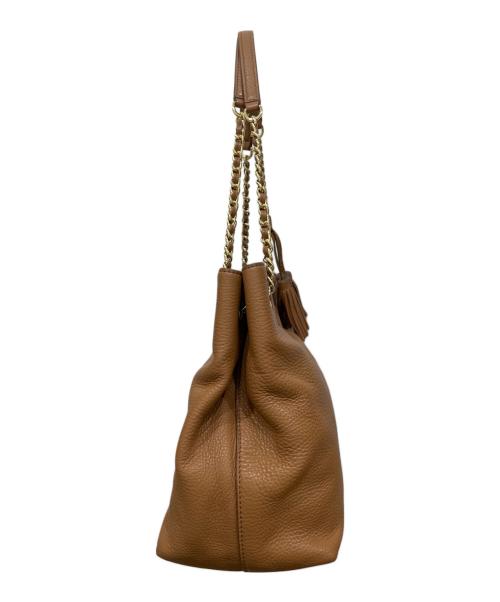 TORY BURCH（トリーバーチ）TORY BURCH (トリーバーチ) チェーンレザートートバッグ ブラウンの古着・服飾アイテム