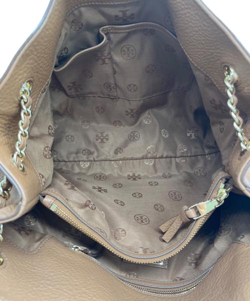 TORY BURCH（トリーバーチ）TORY BURCH (トリーバーチ) チェーンレザートートバッグ ブラウンの古着・服飾アイテム