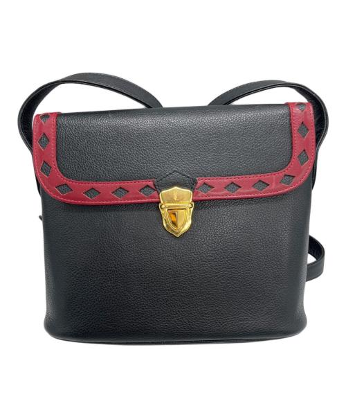 Yves Saint Laurent（イヴサンローラン）Yves Saint Laurent (イヴサンローラン) ダイヤカットショルダーバッグ ブラックの古着・服飾アイテム