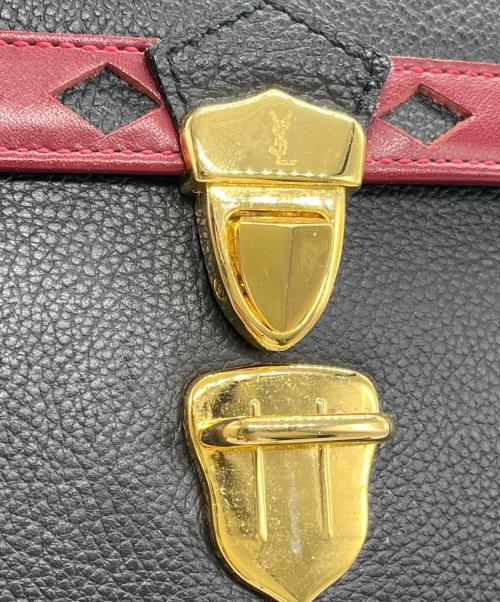 Yves Saint Laurent（イヴサンローラン）Yves Saint Laurent (イヴサンローラン) ダイヤカットショルダーバッグ ブラックの古着・服飾アイテム