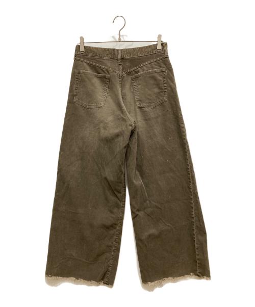 JOHNBULL（ジョンブル）Johnbull (ジョンブル) コーデュロイワイドパンツ ダメージパンツ カーキ サイズ:SIZE Mの古着・服飾アイテム