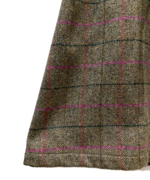 ASEEDONCLOUD（アシードンクラウド）ASEEDONCLOUD (アシードンクラウド) ウールチェックガウンコート ブラウン サイズ:-の古着・服飾アイテム