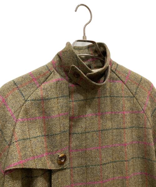 ASEEDONCLOUD（アシードンクラウド）ASEEDONCLOUD (アシードンクラウド) ウールチェックガウンコート ブラウン サイズ:-の古着・服飾アイテム