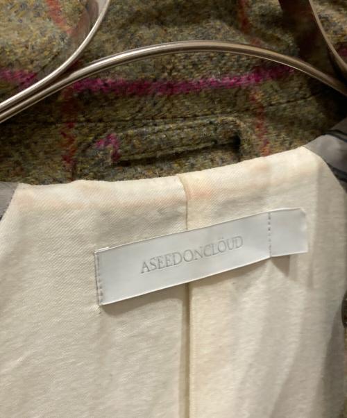 ASEEDONCLOUD（アシードンクラウド）ASEEDONCLOUD (アシードンクラウド) ウールチェックガウンコート ブラウン サイズ:-の古着・服飾アイテム