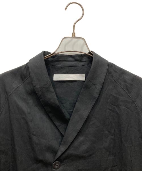 ASEEDONCLOUD（アシードンクラウド）ASEEDONCLOUD (アシードンクラウド) リネンコート ブラック サイズ:Mの古着・服飾アイテム