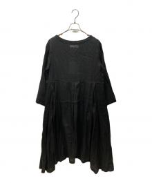 universal tissu（ユニバーサルティシュ）の古着「リネンワンピース」｜ブラック