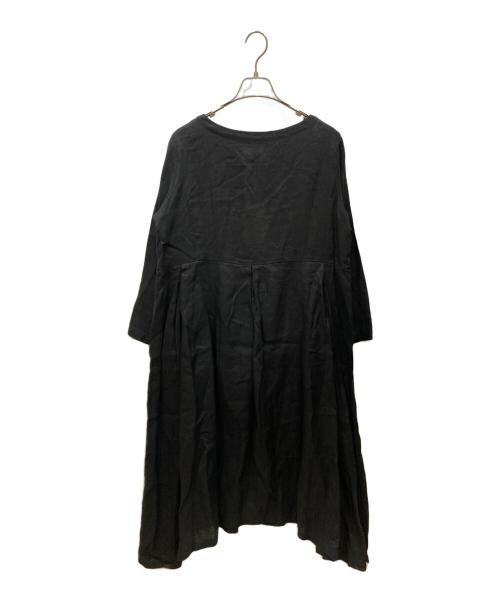 universal tissu（ユニバーサルティシュ）UNIVERSAL TISSU (ユニバーサルティシュ) リネンワンピース ブラック サイズ:SIZE Free 未使用品の古着・服飾アイテム