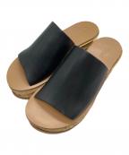 Chloeクロエ）の古着「ウェッジソールサンダル CAMILLE」｜ブラック×ブラウン