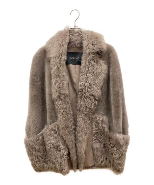 BLANCHA（ブランカ）BLANCHA (ブランカ) ムートンベスト グレー サイズ:SIZE 42の古着・服飾アイテム