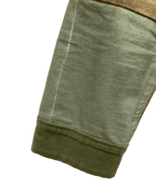 H.R.REMAKE（エイチ.アール.リメイク）H.R.REMAKE (エイチ.アール.リメイク) パッチワークカバーオール オリーブ サイズ:2の古着・服飾アイテム