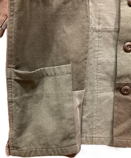 H.R.REMAKE（エイチ.アール.リメイク）H.R.REMAKE (エイチ.アール.リメイク) パッチワークカバーオール オリーブ サイズ:2の古着・服飾アイテム