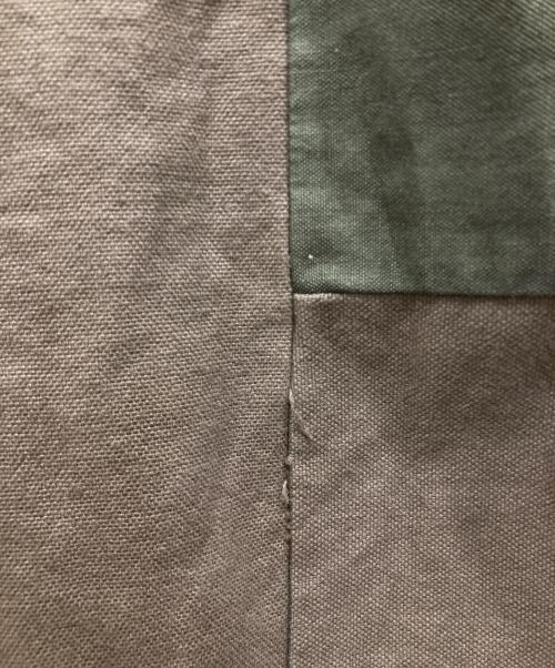 H.R.REMAKE（エイチ.アール.リメイク）H.R.REMAKE (エイチ.アール.リメイク) パッチワークカバーオール オリーブ サイズ:2の古着・服飾アイテム