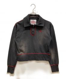 Vivienne Westwood RED LABEL（ヴィヴィアンウエストウッドレッドレーベル）の古着「オーガニックBD 天竺ハーフジップトップ」｜グレー