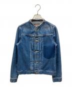 R.H.Vintageロンハーマン・ヴィンテージ）の古着「ノーカラーデニムジャケット」｜インディゴ