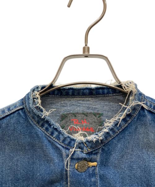 R.H.Vintage（ロンハーマン・ヴィンテージ）R.H.Vintage (ロンハーマン・ヴィンテージ) ノーカラーデニムジャケット インディゴ サイズ:SIZE XSの古着・服飾アイテム