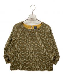 mina perhonen（ミナ ペルホネン）の古着「総柄ブラウス」｜ブラウン