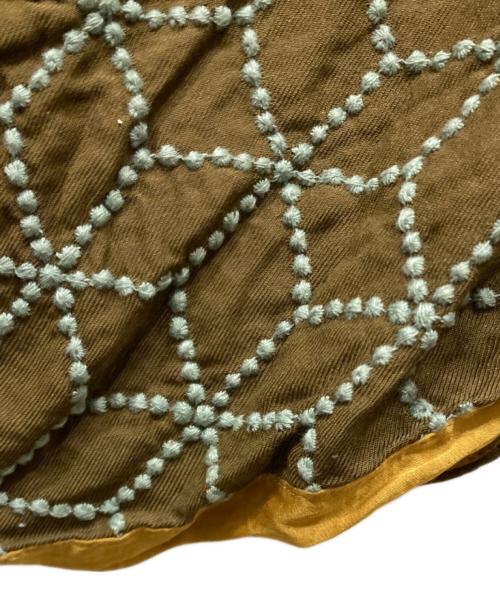 mina perhonen（ミナ ペルホネン）mina perhonen (ミナ ペルホネン) 総柄ブラウス ブラウン サイズ:SIZE 38の古着・服飾アイテム