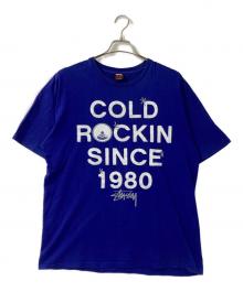 stussy（ステューシー）の古着「COLD ROCKINプリントTシャツ」｜ブルー