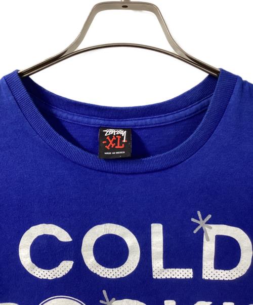 stussy（ステューシー）stussy (ステューシー) COLD ROCKINプリントTシャツ ブルー サイズ:XLの古着・服飾アイテム