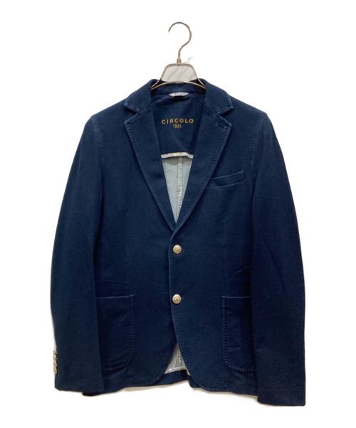 CIRCOLO 1901（チルコロ1901）Circolo 1901 (チルコロ1901) インディゴ テーラードジャケット ネイビー サイズ:46の古着・服飾アイテム